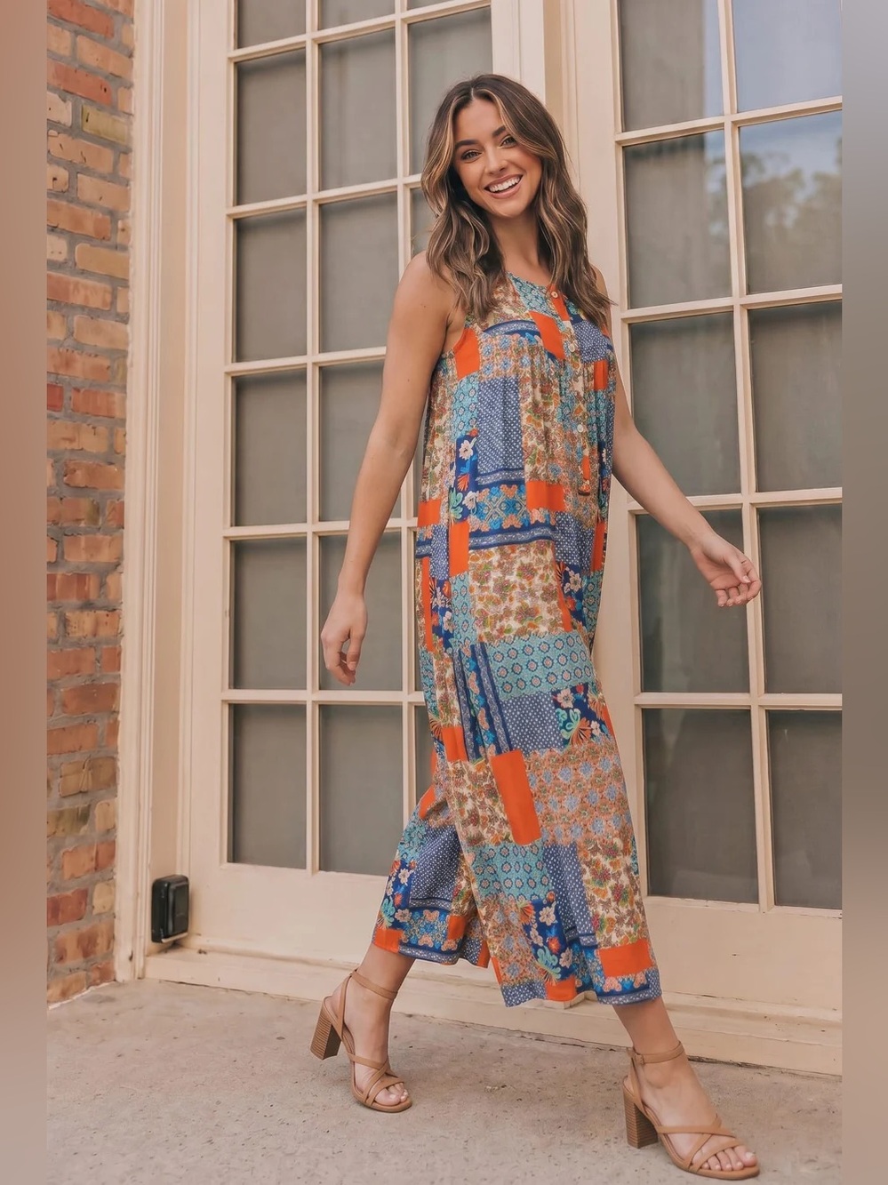 Patchwork Dream Halter Jumpsuit